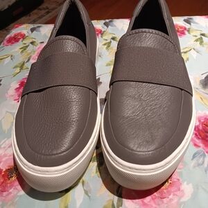 UGG Women's Slip-On Loafers in Gray with White Sole